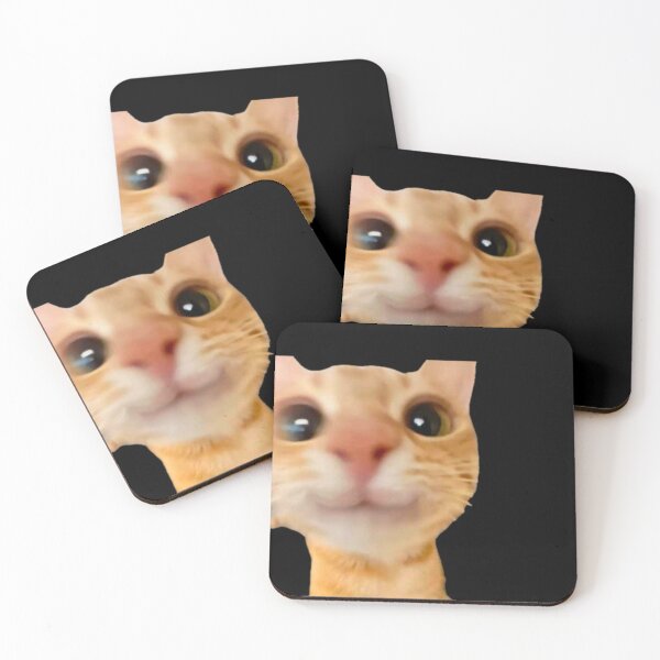Item preview, Smiling Orange Cat on Black Background  designed and sold by serenddy.