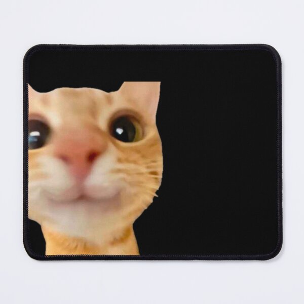 Item preview, Smiling Orange Cat on Black Background designed and sold by serenddy.