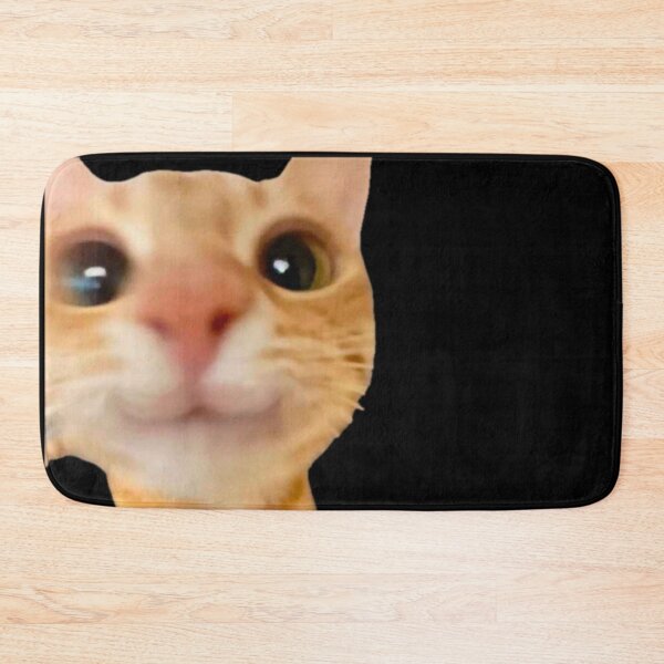 Item preview, Smiling Orange Cat on Black Background  designed and sold by serenddy.