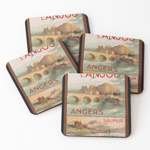 Item preview, Vintage Anjou Travel Poster | Angers Saumur Art | Chemin de Fer d'Orléans Railway | Classic French Countryside Print designed and sold by artofuniverse.