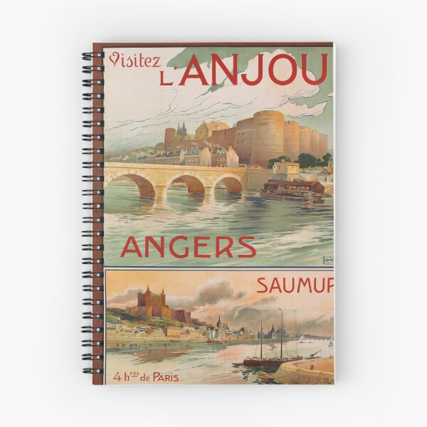 Item preview, Vintage Anjou Travel Poster | Angers Saumur Art | Chemin de Fer d'Orléans Railway | Classic French Countryside Print designed and sold by artofuniverse.