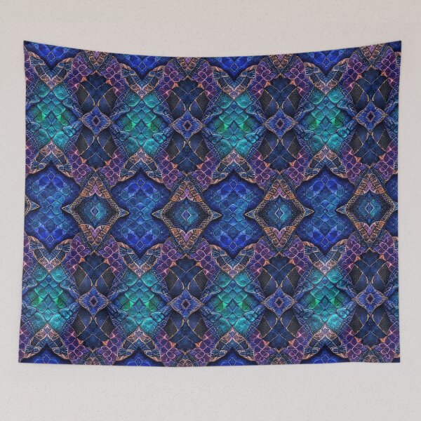 Item preview, Mystic Blue Purple Dragon Skin Pattern: snake shirt, dress, bag, phone case and home decor  designed and sold by TheGaliyaStudio.