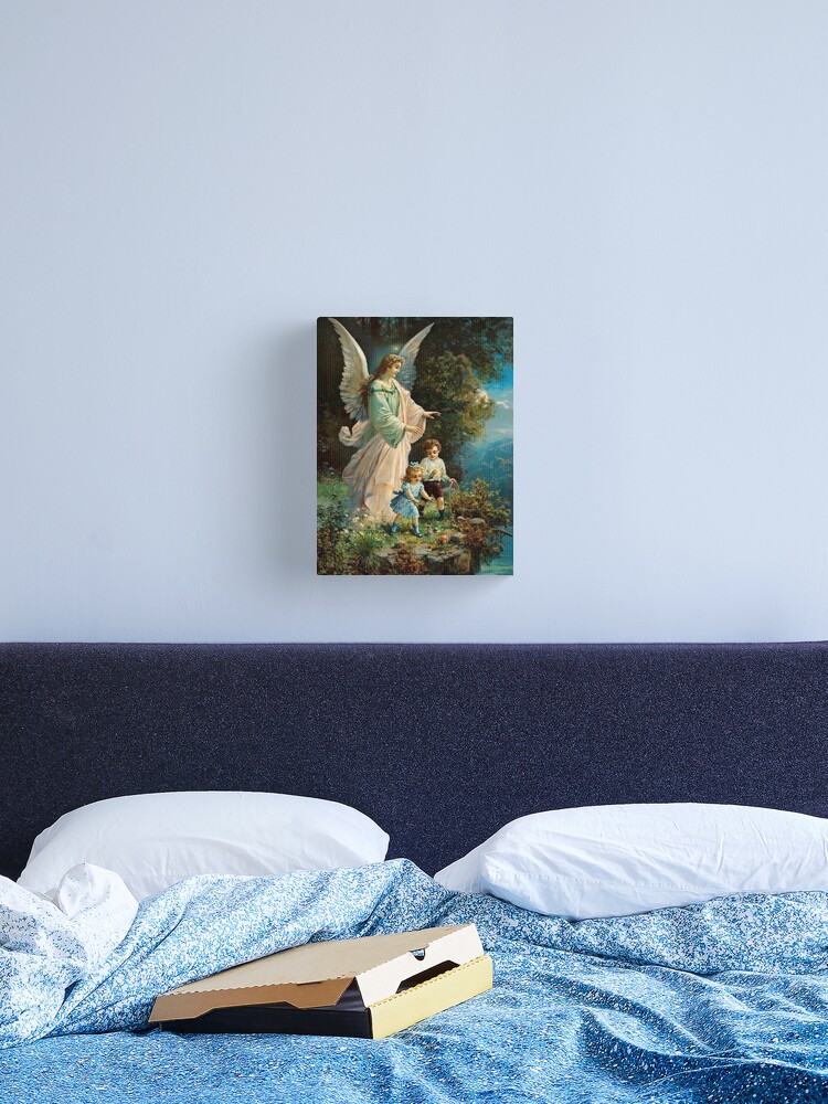Tenture Murale Turque 58x36 Cm – Ange Gardien Et Enfants, Multicolore