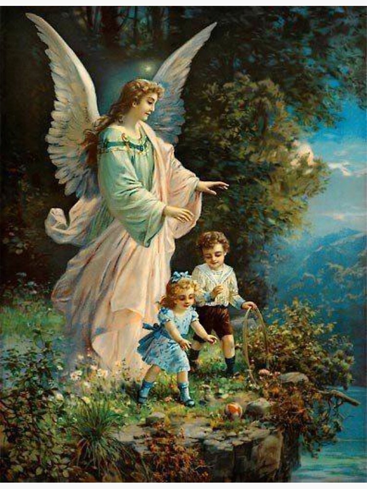 Guardian Angel watching over Kids Nursery Gift