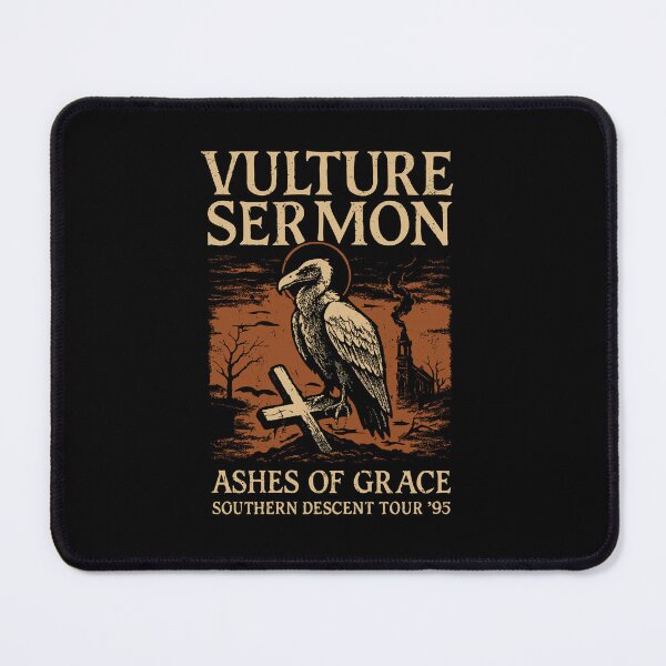 Item preview, Vulture Sermon – Ashes of Grace Tour ’95 Shirt | Fictional doom metal motif | 90s underground design designed and sold by Dreamland Dept..
