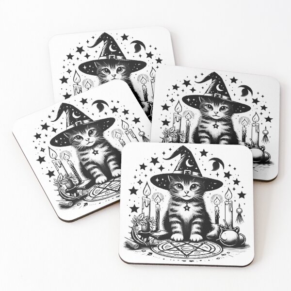 Item preview, Cute Witchy Black Cat no.2 designed and sold by DreamagineArtDesign.