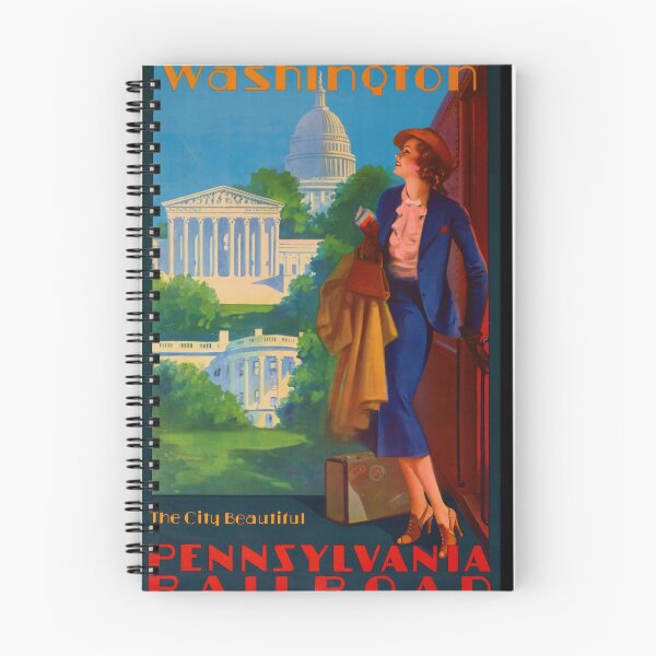Item preview, Vintage Pennsylvania Railroad Poster | Washington D.C. Travel Art | City Beautiful Movement | Retro Rail Travel Decor | Mid-20th Century designed and sold by artofuniverse.