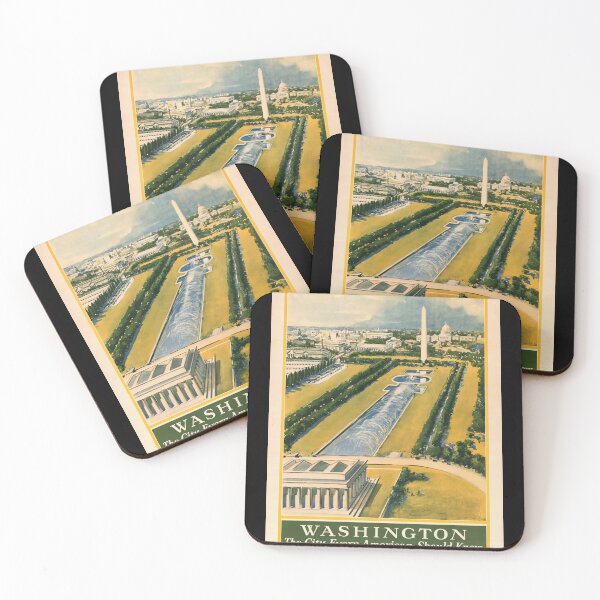 Item preview, Vintage Washington D.C. Travel Poster | Illustrative Art of National Mall | Train Travel Promotion | Mid-Century Style Decor designed and sold by artofuniverse.