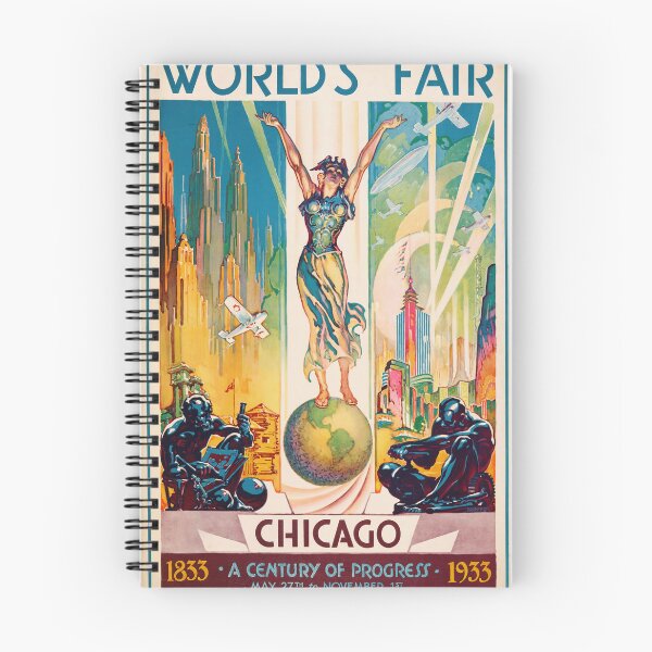 Item preview, Vintage 1933 Chicago World's Fair Poster | A Century of Progress | Art Deco Style | Vibrant Retro Wall Art | Celebrating Innovation designed and sold by artofuniverse.