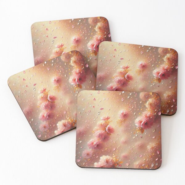 Item preview, Abstract Blossoms and Petals Spread Over a Luminous Canvas in Warm Tones designed and sold by KanDa-Shop.