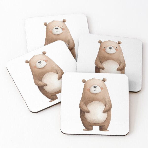 Item preview, Adorable Smiling Brown Bear Illustration designed and sold by Art of Ngu.