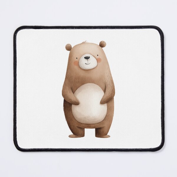 Item preview, Adorable Smiling Brown Bear Illustration designed and sold by Art of Ngu.