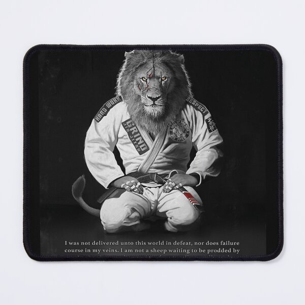 Item preview, Kneeling Jiu Jitsu Lion designed and sold by BobShorter.