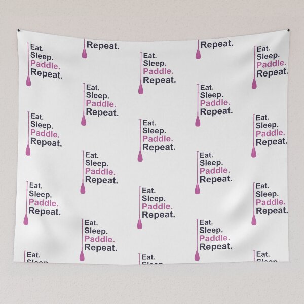 Item preview, Eat. Sleep. Paddle. Repeat. Pink/Purple designed and sold by unrealindeed.