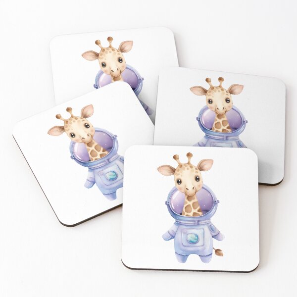 Item preview, Adorable Giraffe Astronaut Illustration designed and sold by Art of Ngu.