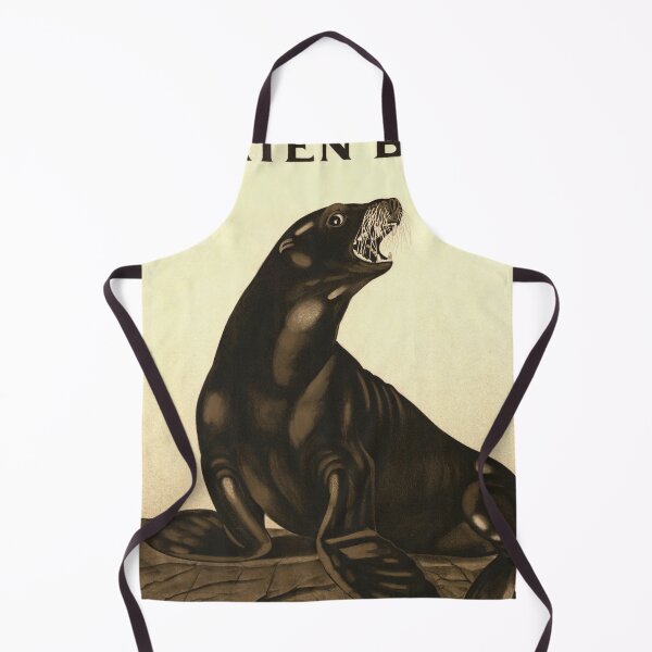Item preview, Vintage Basel Zoo Poster | Early 20th Century Seal Art | Art Nouveau Lithograph | Swiss Zoo History | Realistic Wildlife Illustration designed and sold by artofuniverse.