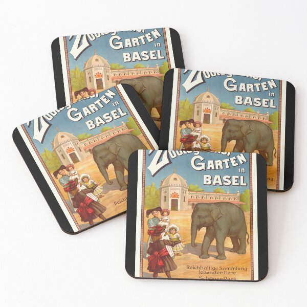 Item preview, Vintage Basel Zoo Poster | 19th Century Advertising Art | Exotic Animals & Family Fun | Moorish Architecture | Digital Print designed and sold by artofuniverse.