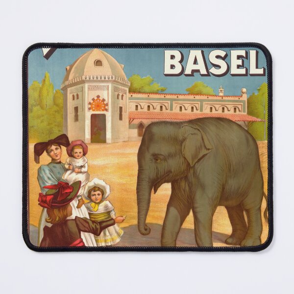 Item preview, Vintage Basel Zoo Poster | 19th Century Advertising Art | Exotic Animals & Family Fun | Moorish Architecture | Digital Print designed and sold by artofuniverse.