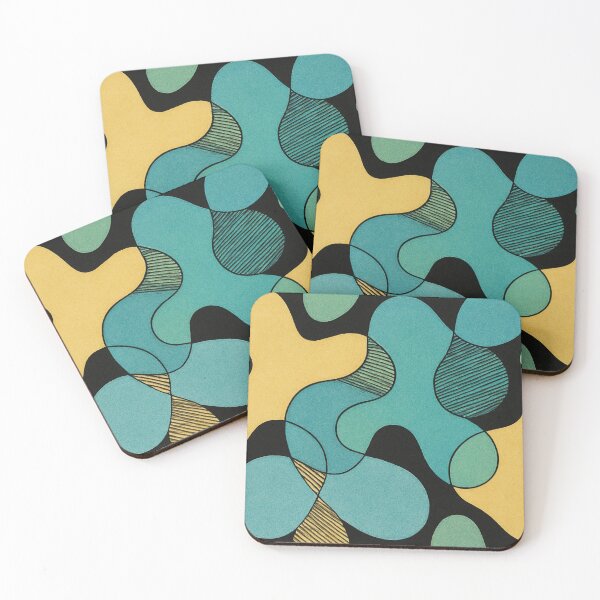 Item preview, Pastel shapes on a black background designed and sold by Sigtrix.
