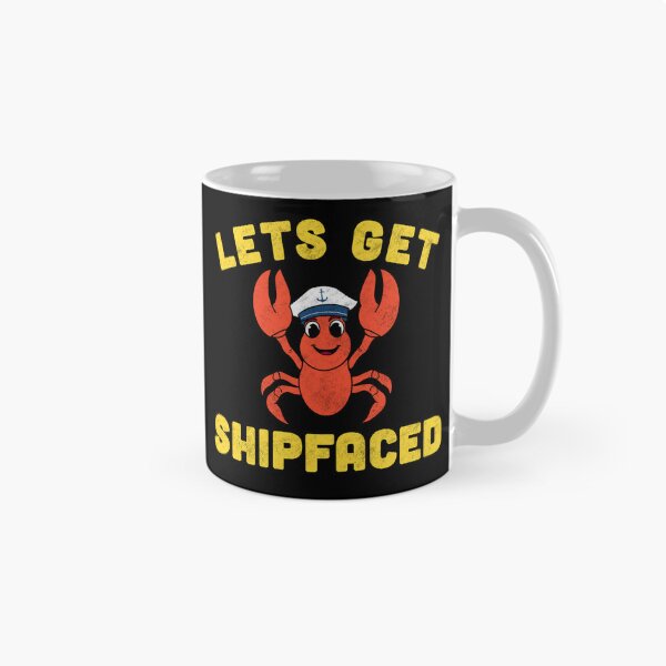 Item preview, Let’s Get Shipfaced Funny Cartoon Lobster (Yellow) designed and sold by Milasneeze.