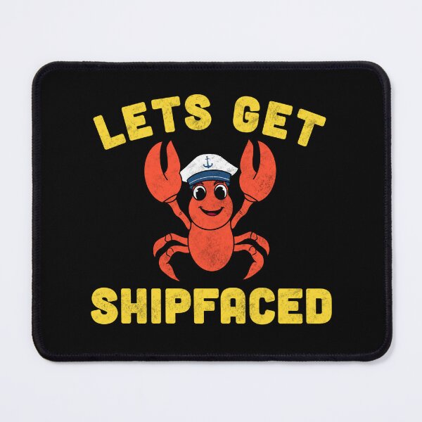 Item preview, Let’s Get Shipfaced Funny Cartoon Lobster (Yellow) designed and sold by Milasneeze.
