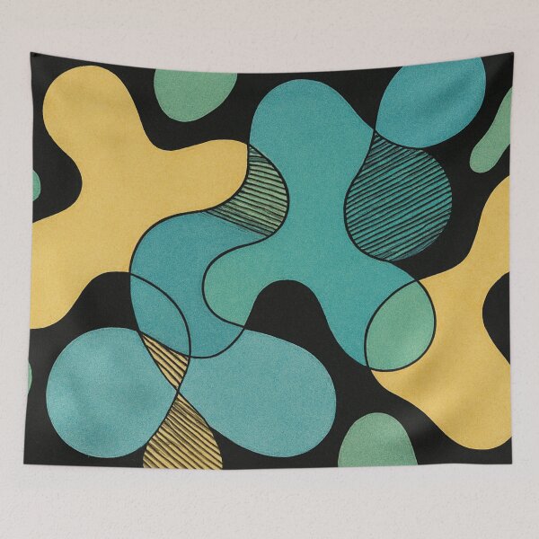 Item preview, Pastel shapes on a black background designed and sold by Sigtrix.