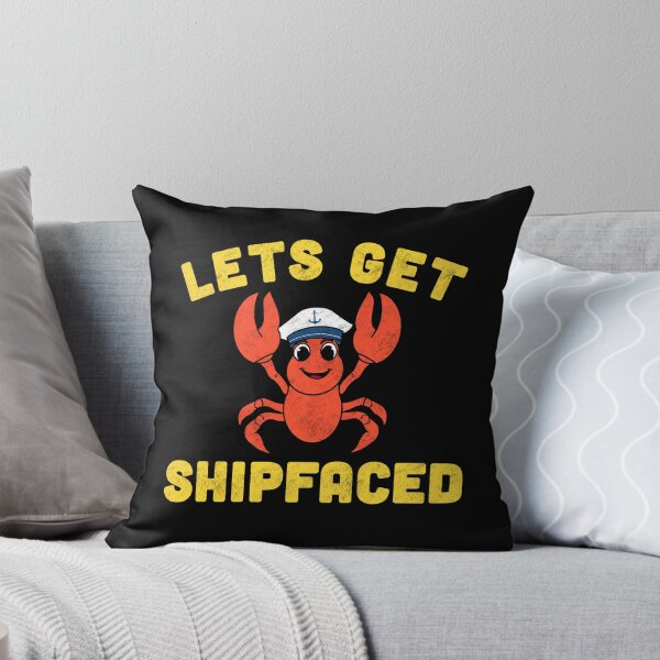 Item preview, Let’s Get Shipfaced Funny Cartoon Lobster (Yellow) designed and sold by Milasneeze.