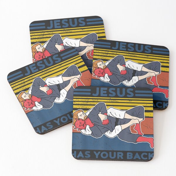 Item preview, Jiu Jitsu S Jesus Has Your Back Mens Bjj Mma Jujitsu designed and sold by BobShorter.