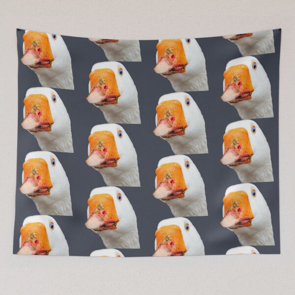 Item preview, Cute Embden Goose Close-up - Blue Eyes and Orange Beak - by heidiannemorris © designed and sold by FOLK ART FUSION.