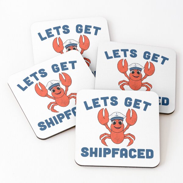 Item preview, Let’s Get Shipfaced Funny Cartoon Lobster Summer  designed and sold by Milasneeze.