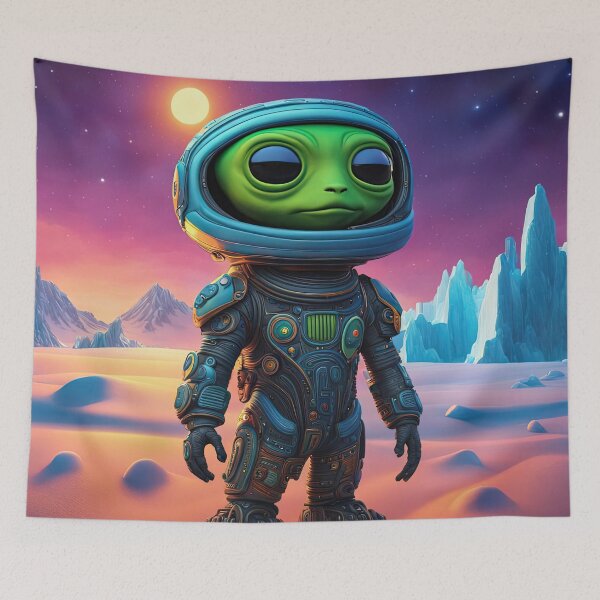Item preview, Alien exploring the Antarctic designed and sold by Colin Bentham.