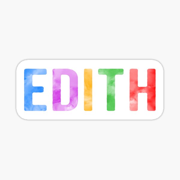 Edith Name Bright Colors Sticker