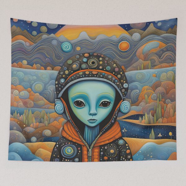 Item preview, Alien exploring the Antarctic designed and sold by Colin Bentham.
