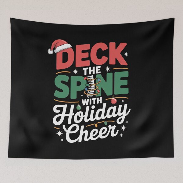 Item preview, Deck the Spine with Holiday Cheer Funny Osteopathy Christmas Design designed and sold by osteopath shop.