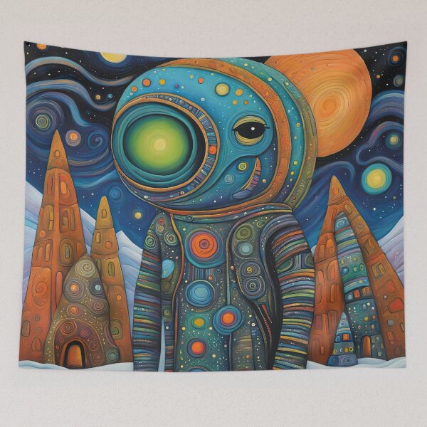 Item preview, Alien exploring the Antarctic designed and sold by Colin Bentham.