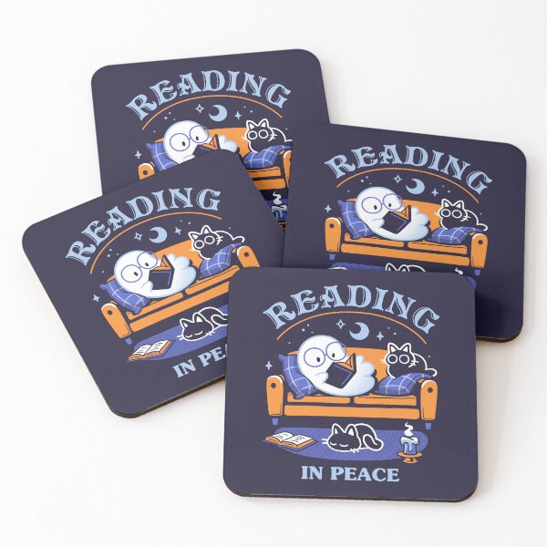 Item preview, Ghost Reading in Peace – Spooky Bookworm designed and sold by Snouleaf.