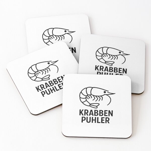 Item preview, “Krabbenpuhler – Funny North Sea shrimp design in black and white” designed and sold by Fies-und-Fein.