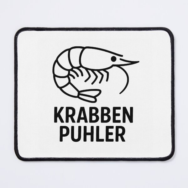 Item preview, “Krabbenpuhler – Funny North Sea shrimp design in black and white” designed and sold by Fies-und-Fein.