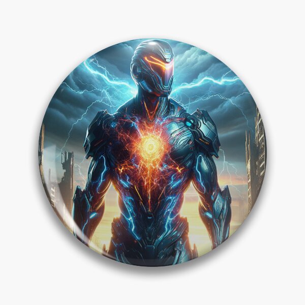 Item preview, Futuristic armored superhero designed and sold by Space Bear Cabin Studio.