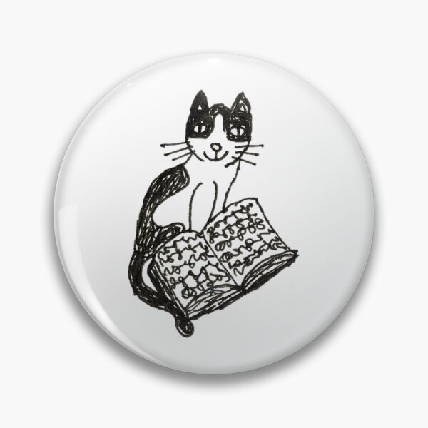 Item preview, Cat Book Reading Drawing designed and sold by malachihann.