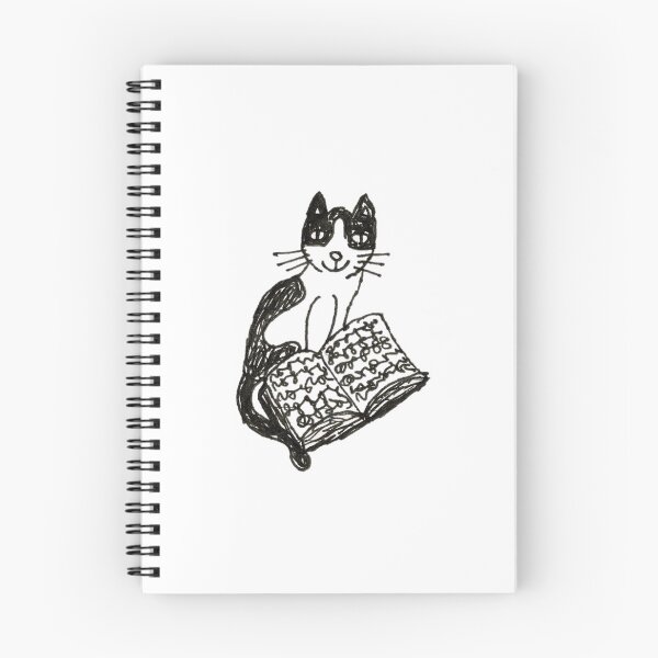 Item preview, Cat Book Reading Drawing designed and sold by malachihann.