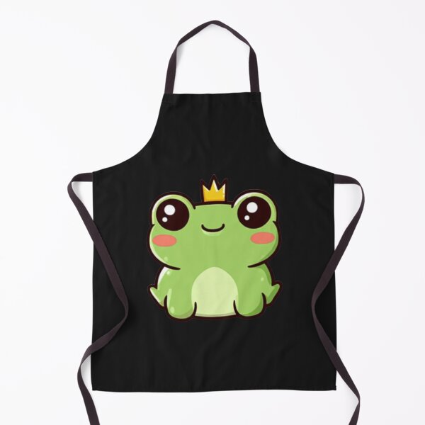 Item preview, Funny Chibi Frog with Golden Crown – Cute Kawaii Cartoon Design designed and sold by ColorSplash123.