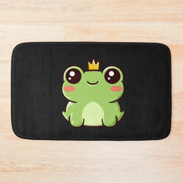 Item preview, Funny Chibi Frog with Golden Crown – Cute Kawaii Cartoon Design designed and sold by ColorSplash123.