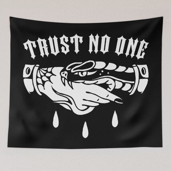 Item preview, Trust No One Tattoo Snake Handshake designed and sold by Ikaroots.