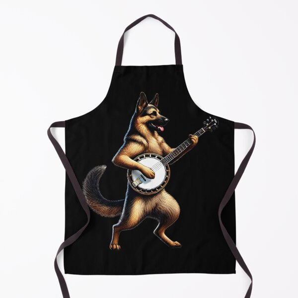 Item preview, German Shepherd Playing Banjo Player Dog Lover designed and sold by Kimberley King Art King Art.
