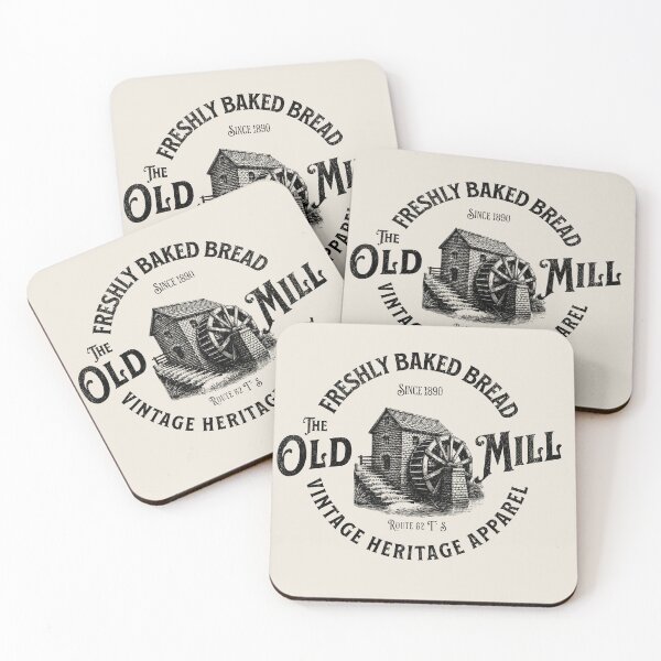 Item preview, The Old Mill, Freshly baked bread vintage advertisement design. designed and sold by AfricaSkyBlue.