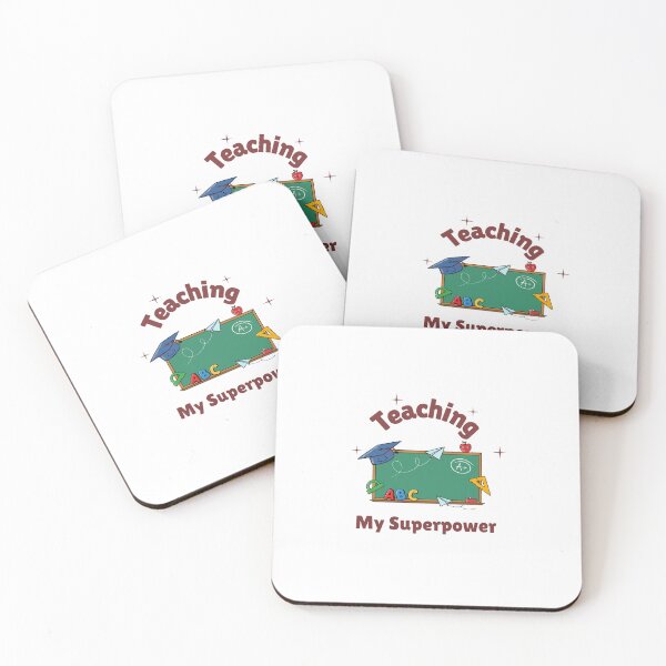 Item preview, Teaching My Superpower Teacher Design with Green Board and ABC Alphabet Back to School Theme designed and sold by Ani-24.