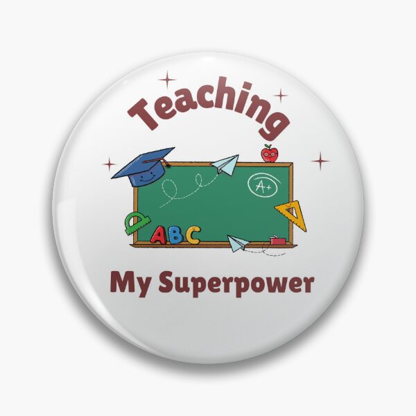 Item preview, Teaching My Superpower Teacher Design with Green Board and ABC Alphabet Back to School Theme designed and sold by Ani-24.