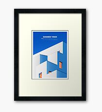 Greece illustration poster Framed Print