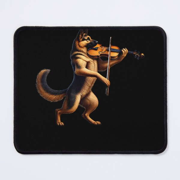 Item preview, German Shepherd Playing Fiddle Player Dog Lover designed and sold by Kimberley King Art  King Art.